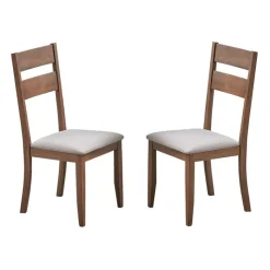 Chairs (Set of 2) - Brown & Beige