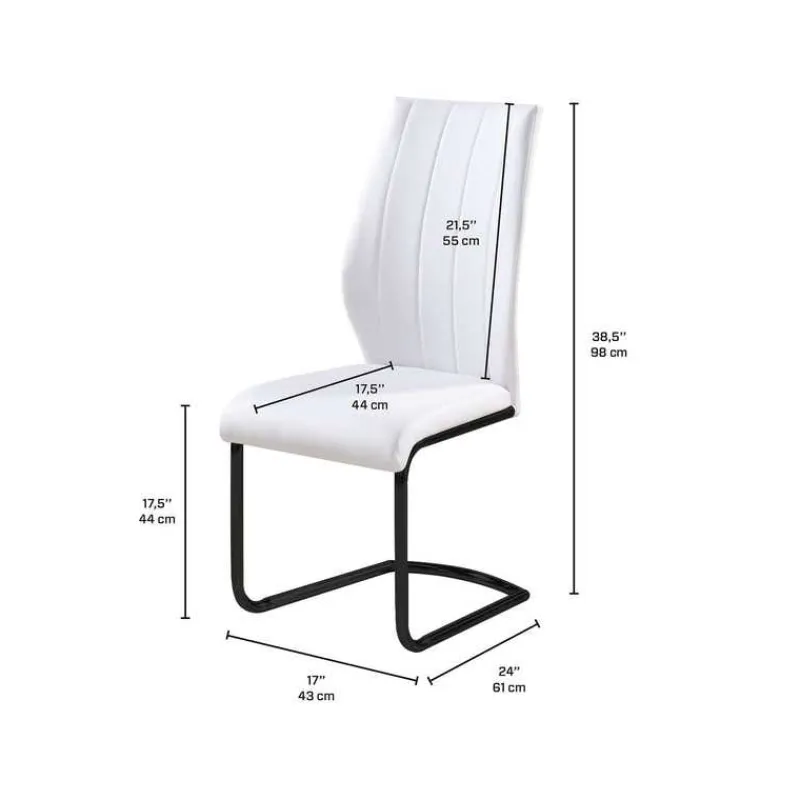 Chairs with Black Base (Set of 2) -