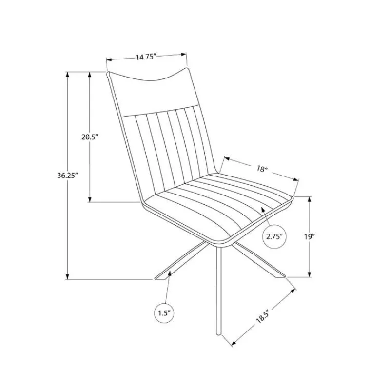 Monarch Chairs with Spider Legs (Set of 2) - -