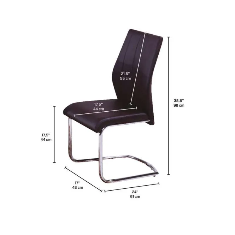Chairs with Chrome Base (Set of 2) -