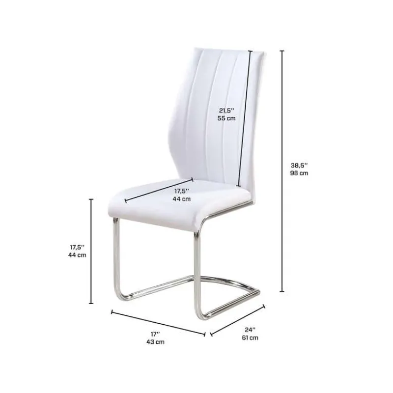 Chairs with Chrome Base (Set of 2) -