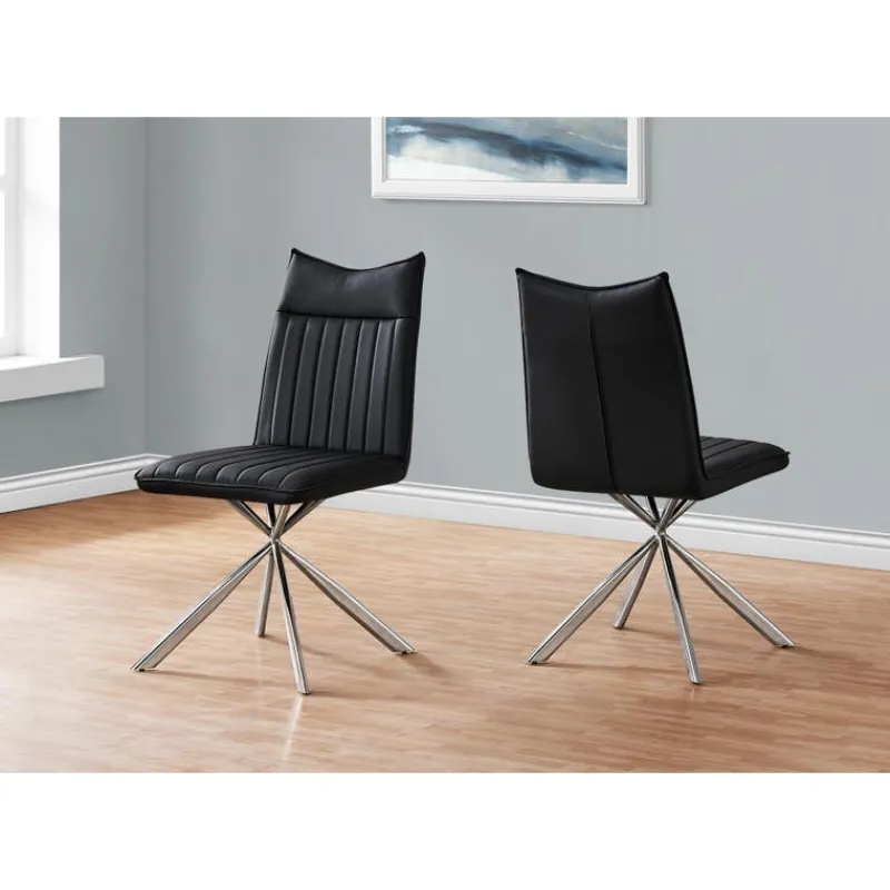 Monarch Chairs with Chrome Spider Legs (Set of 2) - -