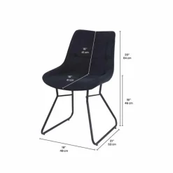 Chairs with Sleigh Legs (Set of 2) -