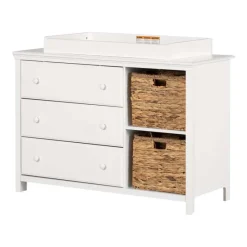 Meubles South Shore Changing Table with Removable Rim, Drawers and Open Storage - South Shore