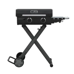 CHARBROIL 22 in Portable Propane Gas Griddle with Folding Cart and 2 Burners - 24 000 BTU