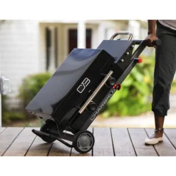 CHARBROIL 22 in Portable Propane Gas Griddle with Folding Cart and 2 Burners - 24 000 BTU