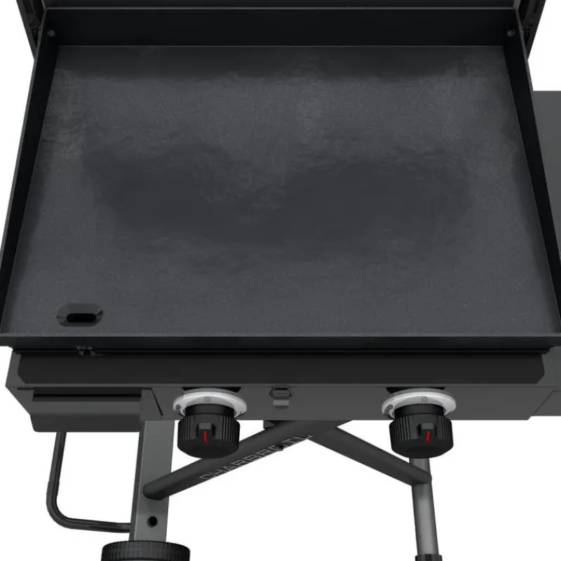 CHARBROIL 22 in Portable Propane Gas Griddle with Folding Cart and 2 Burners - 24 000 BTU