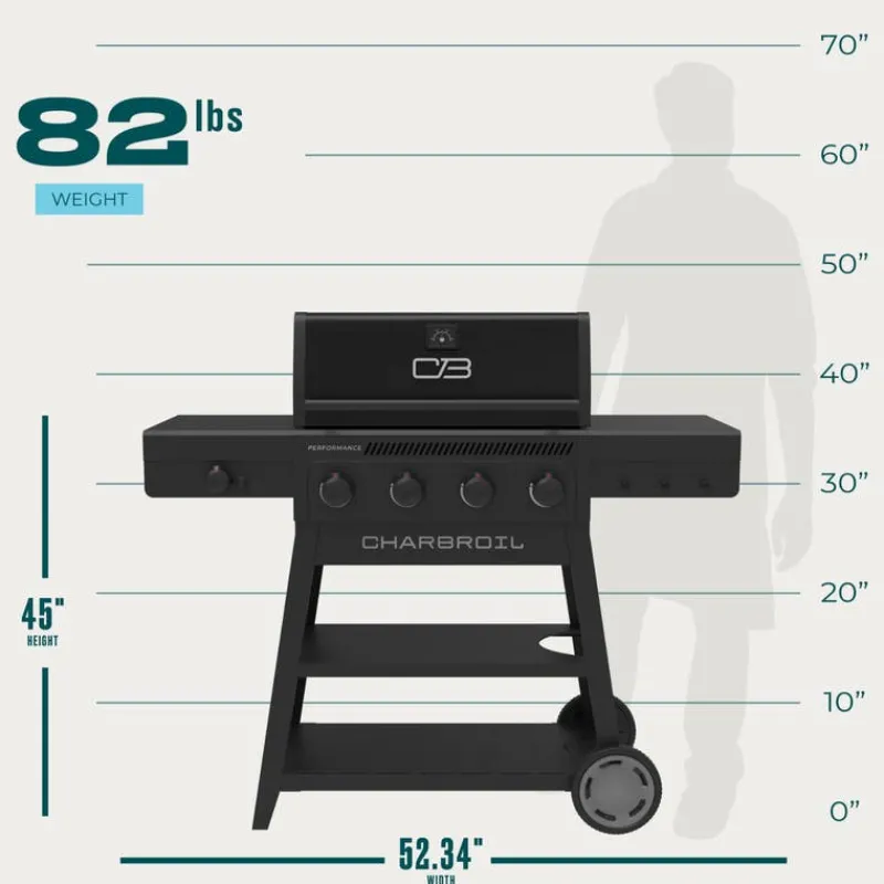 CHARBROIL Propane Gas Grill with 4 Burners - 36 000 BTU