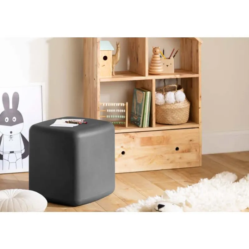 Meubles South Shore Charcoal Grey Pouf - South Shore