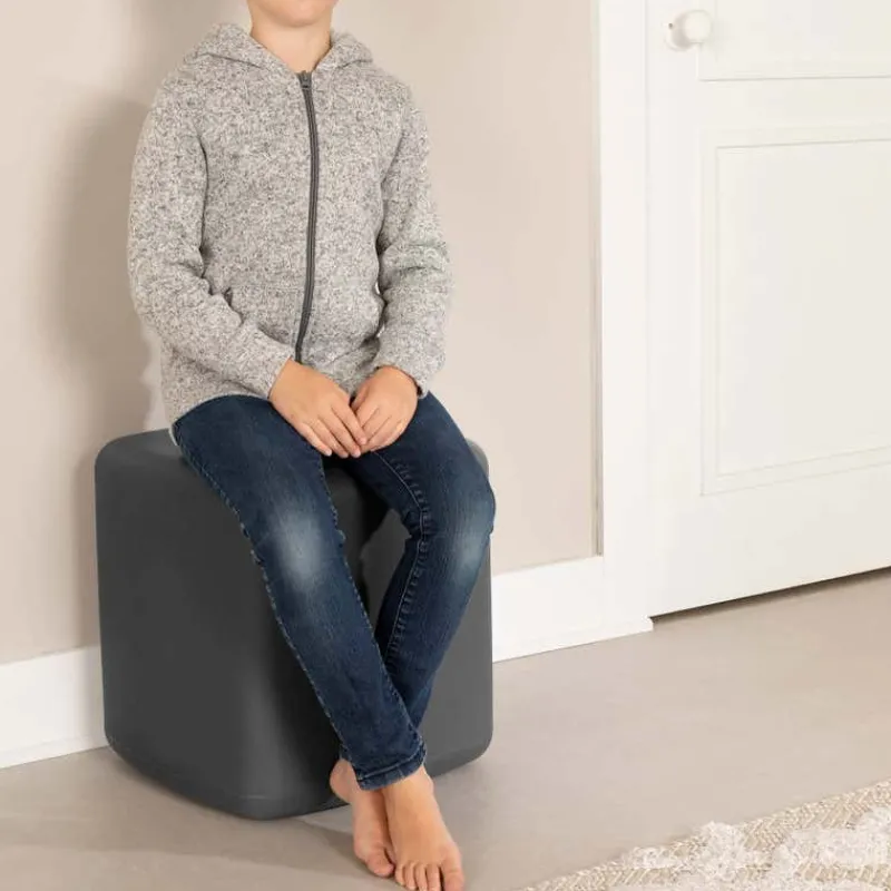 Meubles South Shore Charcoal Grey Pouf - South Shore