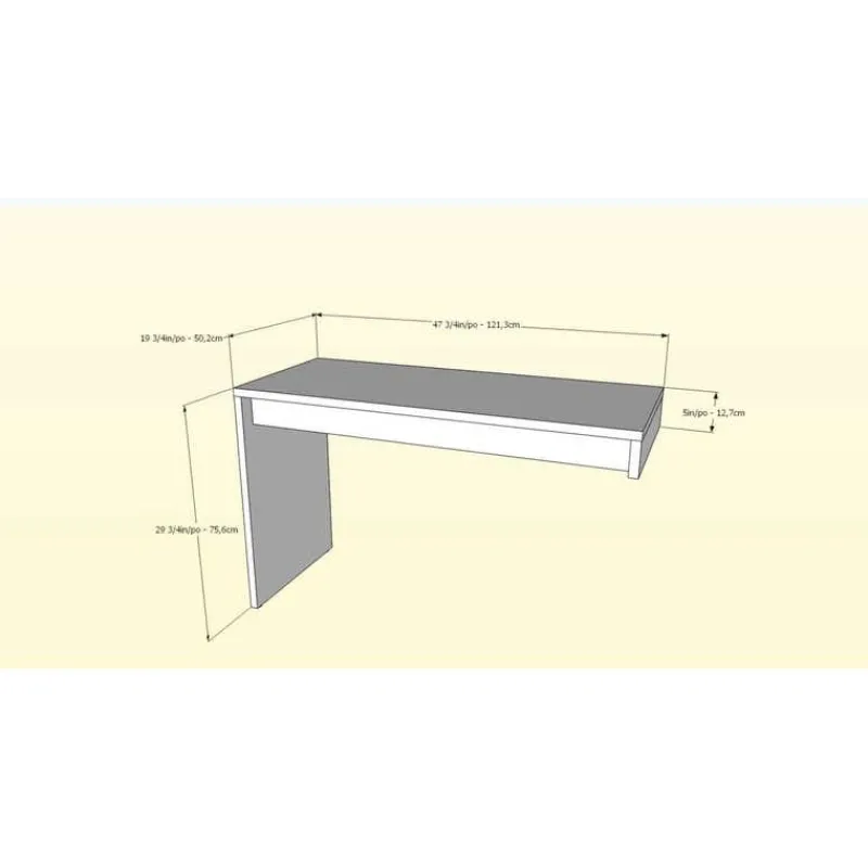 Nexera Chrono Reversible Desk Panel, White And Natural Maple -
