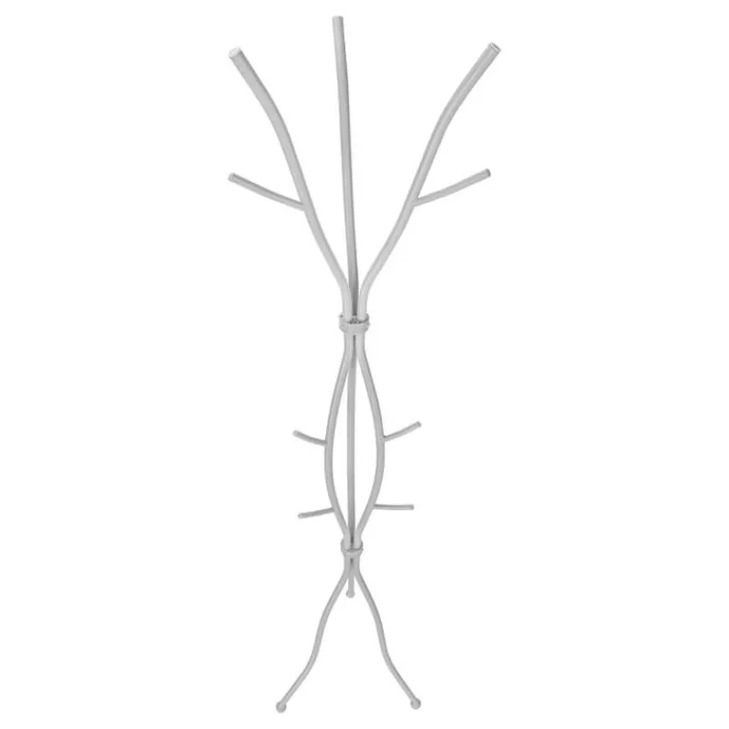 Monarch Coat rack - 8 hooks / branch shaped / contemporary hammered metal - 74"h - si