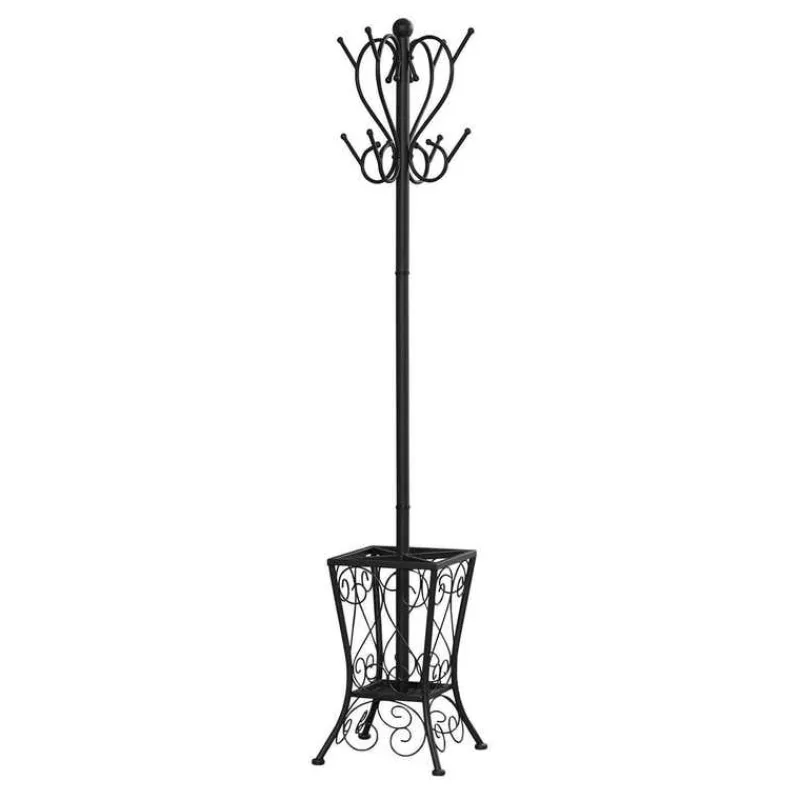 Monarch Coat rack - 71"h / metal with an umbrella holder