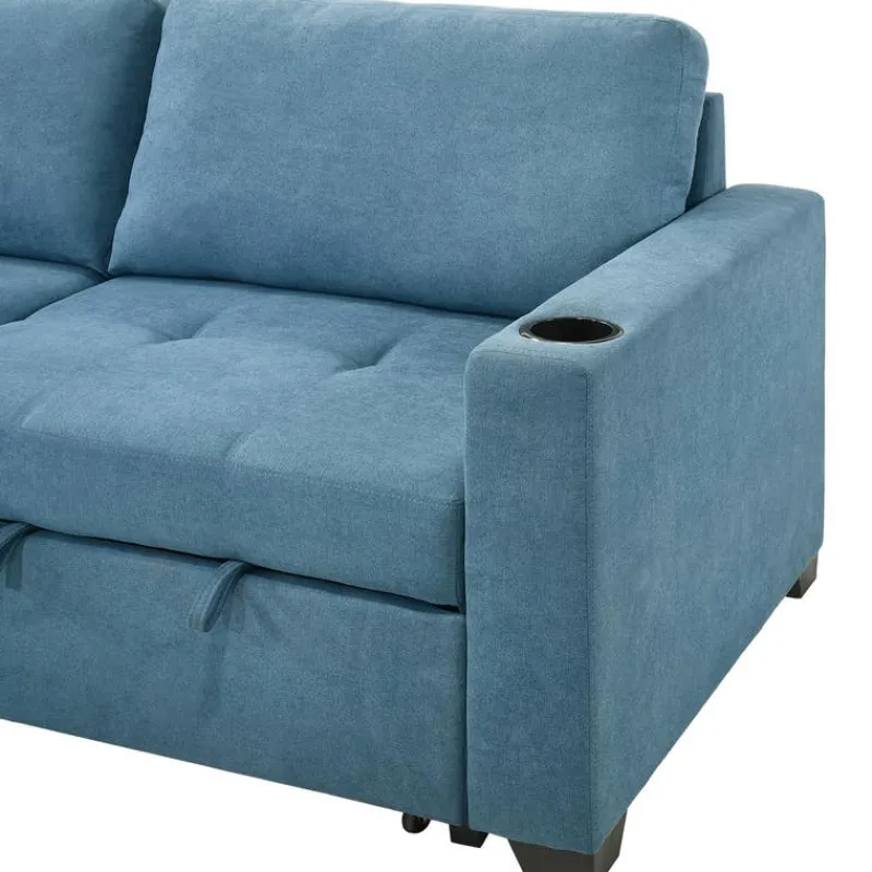Compact Reversible Loveseat Bed with Storage -