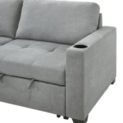 Compact Reversible Loveseat Bed with Storage -