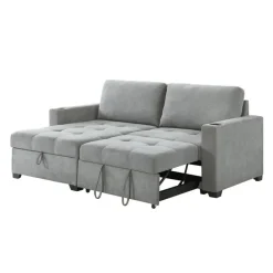 Compact Reversible Loveseat Bed with Storage -