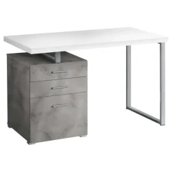 Monarch Computer desk - 3 storage drawers / left or right setup / floating desktop - -