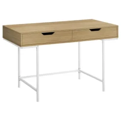 Monarch Computer desk - 2 storage drawers / recessed metal legs - 48