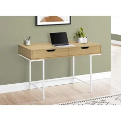 Monarch Computer desk - 2 storage drawers / recessed metal legs - 48