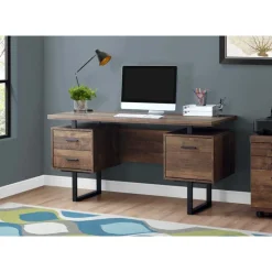 Monarch Computer desk - 3 storage drawers / reversible / floating desktop - 60