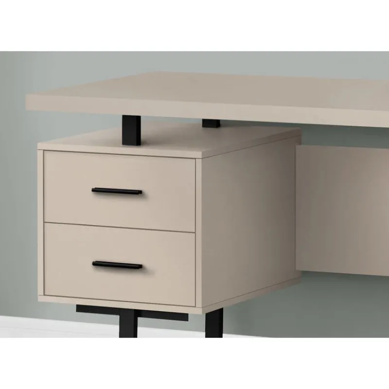 Monarch Computer desk - 3 storage drawers / reversible / floating desktop - 60"l - mo -
