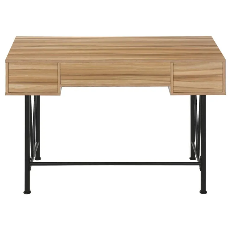 Monarch Computer desk - 3 storage drawer / metal legs v-shape design - 42"l - light r -