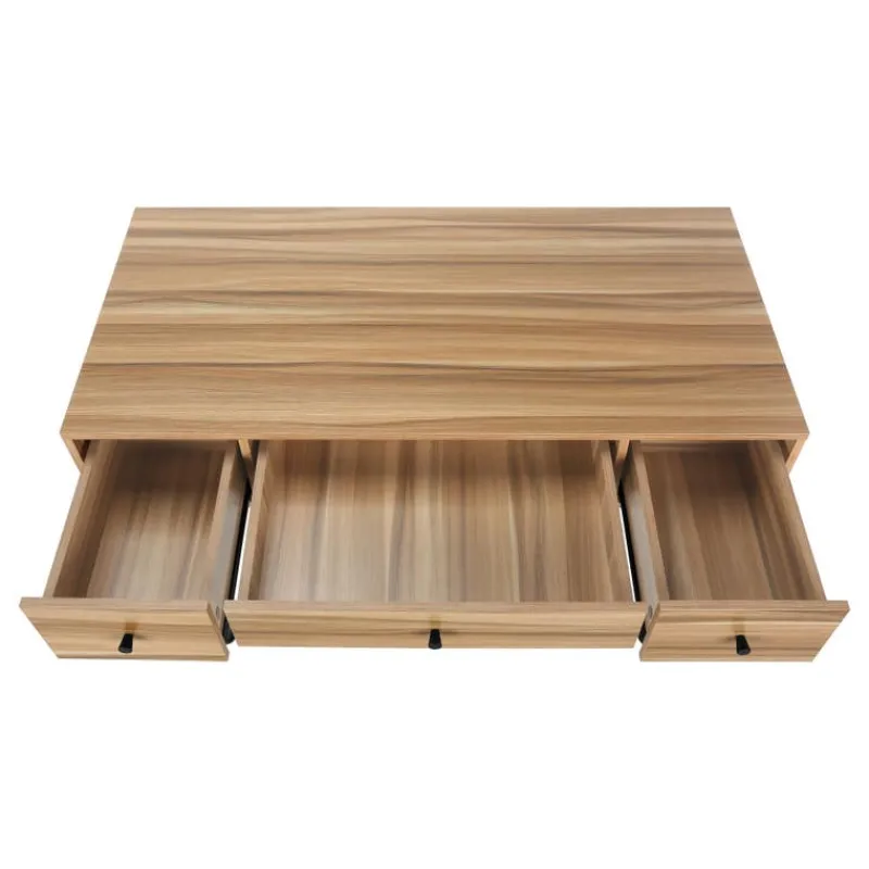 Monarch Computer desk - 3 storage drawer / metal legs v-shape design - 42"l - light r -