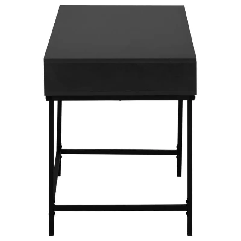 Monarch Computer desk - 2 storage drawers / recessed metal legs - 48"l - / blac -