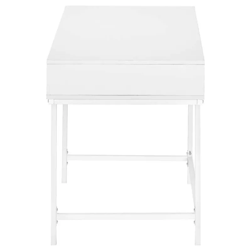Monarch Computer desk - 2 storage drawers / recessed metal legs - 48"l - / whit -