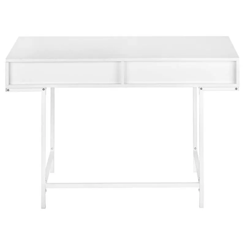 Monarch Computer desk - 2 storage drawers / recessed metal legs - 48"l - / whit -