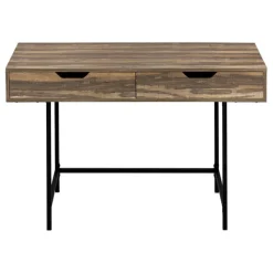 Monarch Computer desk - 2 storage drawers / recessed metal legs - 48