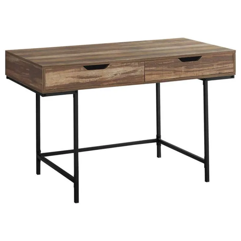 Monarch Computer desk - 2 storage drawers / recessed metal legs - 48"l - reclai -