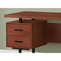 Monarch Computer desk - 3 storage drawers / reversible / floating desktop - 60"l - ch -