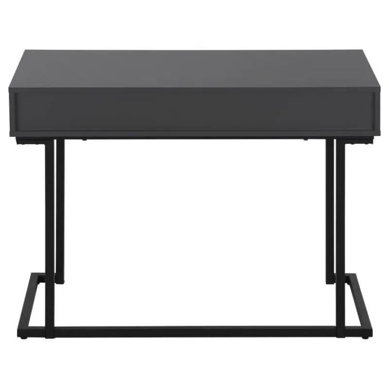 Monarch Computer desk - 1 storage drawer / metal base - 42"l - modern / black -