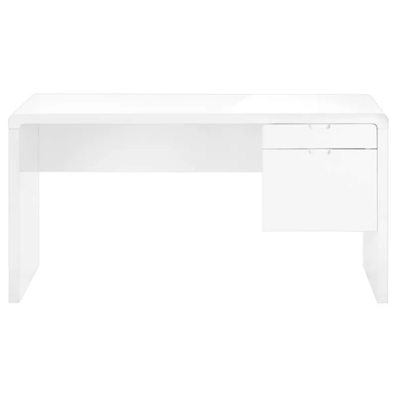 Monarch Computer desk - 2 storage drawers / left or right setup - 60"l - glossy -