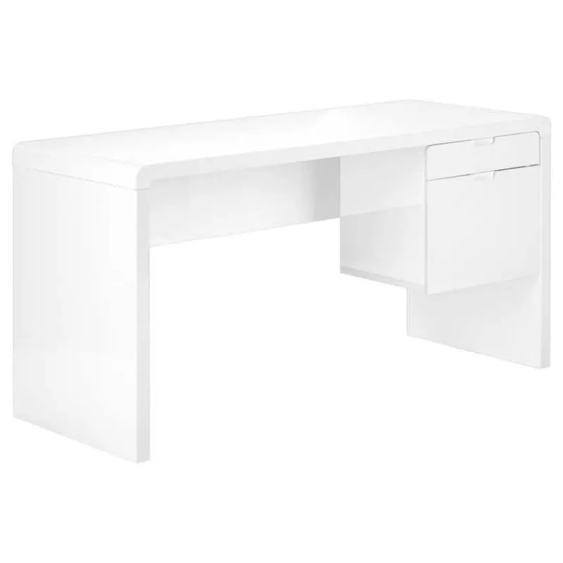 Monarch Computer desk - 2 storage drawers / left or right setup - 60"l - glossy -
