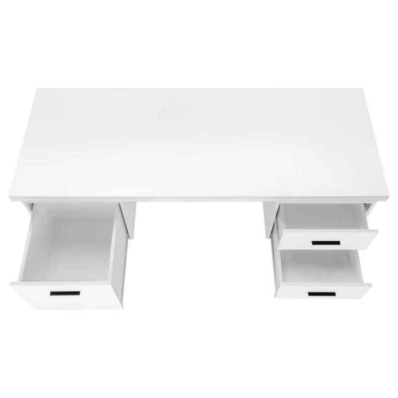 Monarch Computer desk - 3 storage drawers / reversible / floating desktop - 60"l - wh -