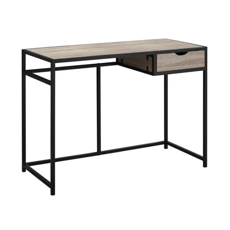 Monarch Computer desk - 1 storage drawer / metal frame - 42"l - wood-look -