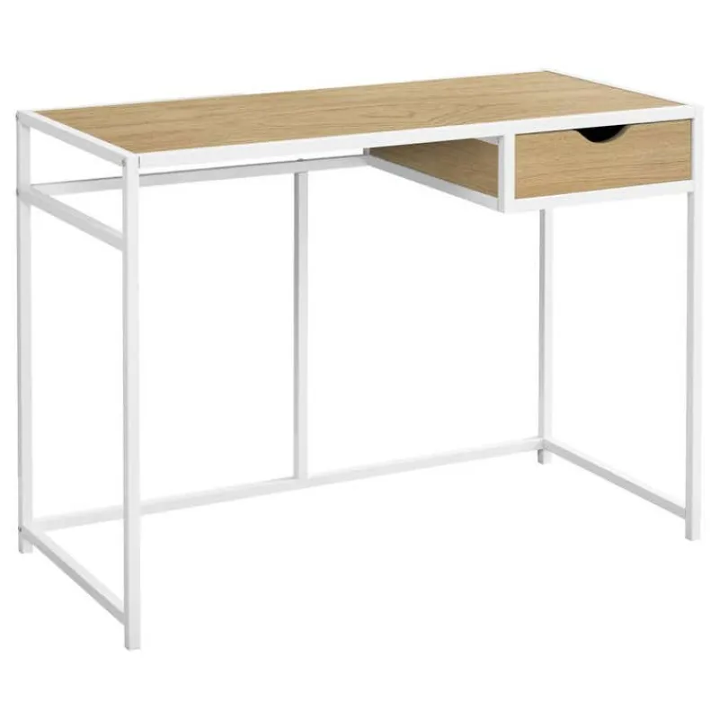 Monarch Computer desk - 1 storage drawer / metal frame - 42"l - wood-look / w -