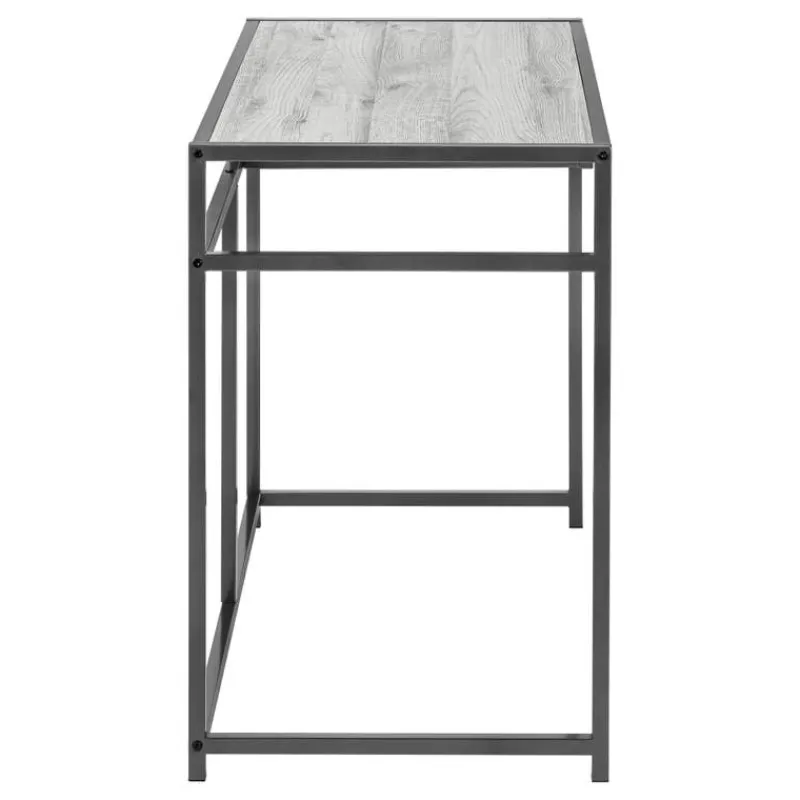 Monarch Computer desk - 1 storage drawer / metal frame - 42"l - wood-look / dark -