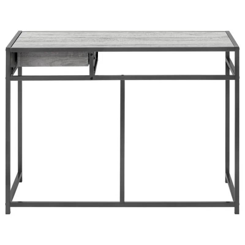 Monarch Computer desk - 1 storage drawer / metal frame - 42"l - wood-look / dark -