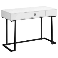 Monarch Computer desk - 1 storage drawer / metal base - 42"l - / black -