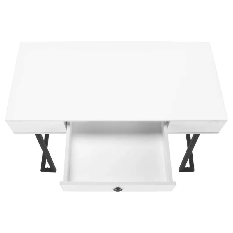 Monarch Computer desk - 1 storage drawer / metal base - 42"l - / black -
