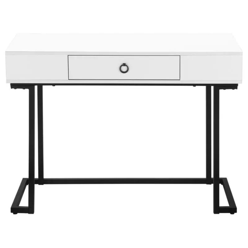 Monarch Computer desk - 1 storage drawer / metal base - 42"l - / black -