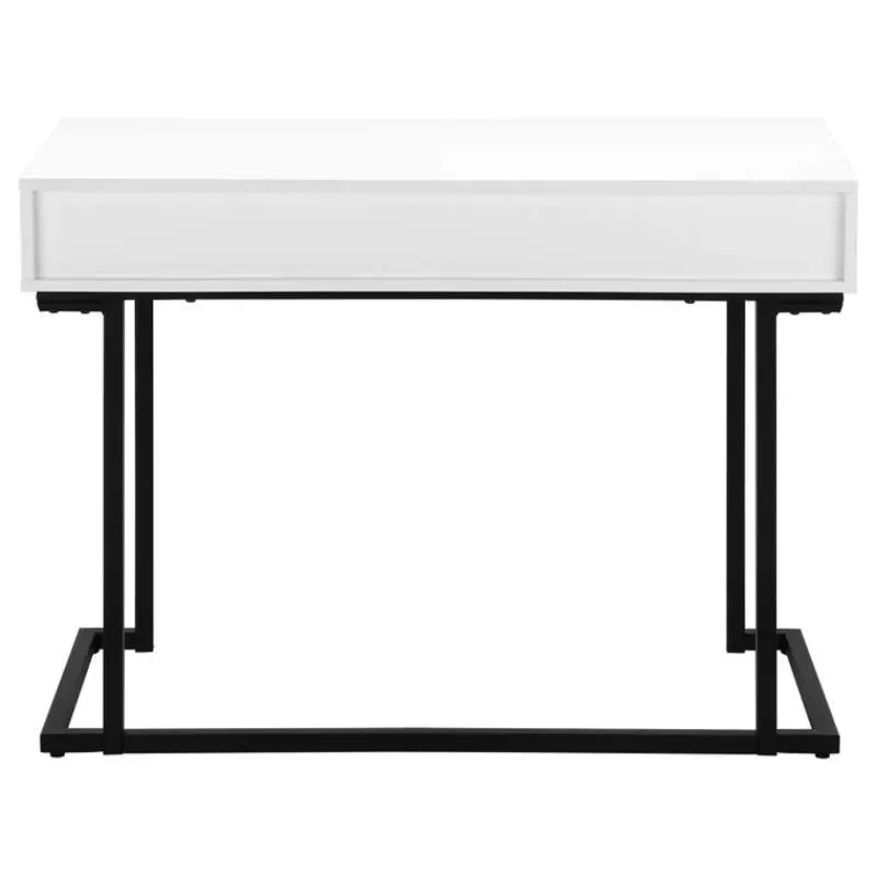 Monarch Computer desk - 1 storage drawer / metal base - 42"l - / black -