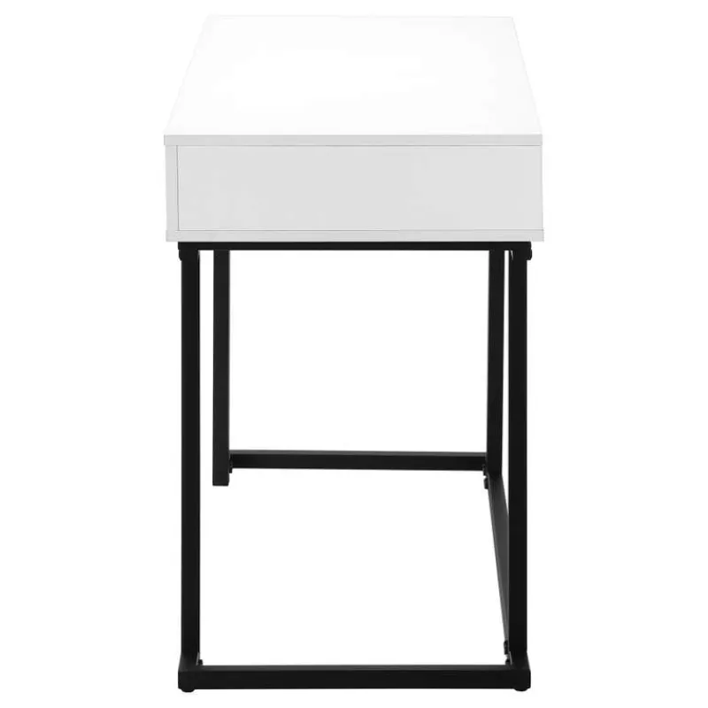 Monarch Computer desk - 1 storage drawer / metal base - 42"l - / black -