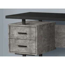 Monarch Computer desk - 3 storage drawers / reversible / floating desktop - 60