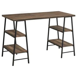 Monarch Computer desk - 3 tiers / 4 open shelves / sawhorse style - 48