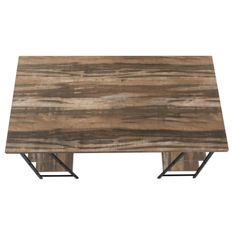 Monarch Computer desk - 3 tiers / 4 open shelves / sawhorse style - 48"l - recl -