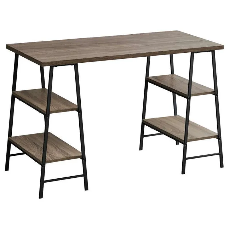 Monarch Computer desk - 3 tiers / 4 open shelves / sawhorse style - 48"l -